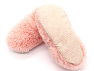 pembe marshmallow peluş kaydırmaz çocuk ev ayakkabısı